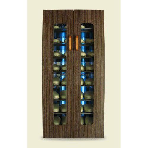 スリッパ殺菌ディスペンサー　UVクリーン ダブル 16足仕様 【ゼブラウッドダーク】