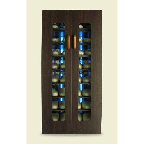 スリッパ殺菌ディスペンサー　UVクリーン ダブル 16足仕様【ウォールナット】