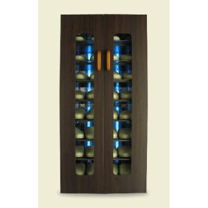 スリッパ殺菌ディスペンサー UVクリーン エクセレントダブル 16足仕様【ゼブラウッドダーク】