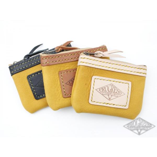 鹿革の柔らかコインポーチ 栃木レザー サドルレザー  ハンドメイド