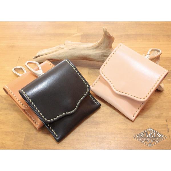 携帯灰皿ケース プレーン 栃木レザー サドルレザー ナスカン付き ハンドメイド