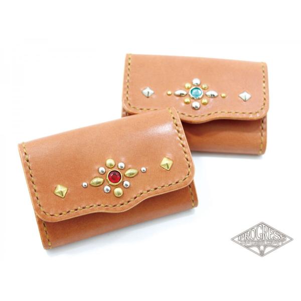 Studs コインケース 栃木レザー サドルレザー ハンドメイド 本革