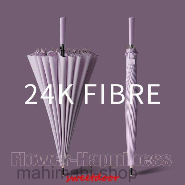 長傘 男女兼用傘 大きい 115cm 強化グラスファイバー材質 台風対策 耐風 撥水 24本骨 ジャ...