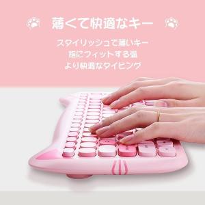 可愛い猫 2.4G USBワイヤレスキーボード...の詳細画像3