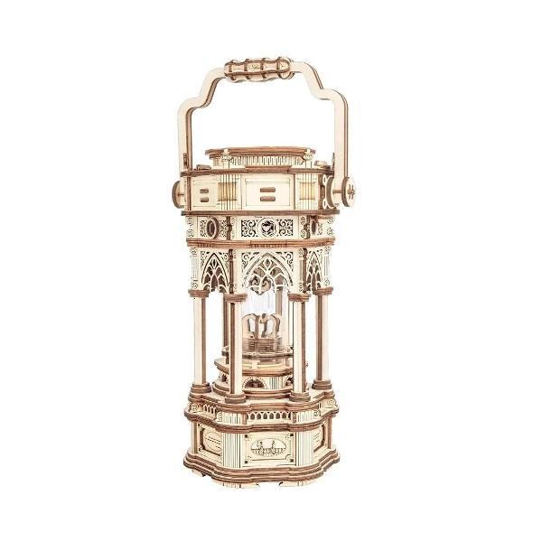 DIY つくるんです！ 動くLED/オルゴール付きウッドパズル ランタン