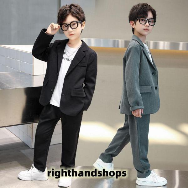 卒業式 入学式 スーツ 男の子 ジュニア 大きいサイズ ゆったり 150 160 170 小学生 ジ...