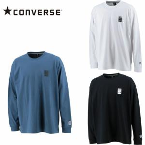 CONVERSE メンズ クルーネック ロングスリーブ Tシャツ バスケットボール ゴルフ スポーツ ウェア トップス 長袖Tシャツ コンバース CA222382L 正規品｜progress1966