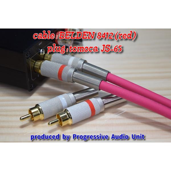 ★ BELDEN 8412（RD）＋金メッキプラグ（JS65）/0.30m×2本