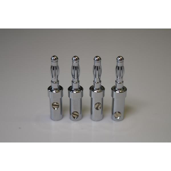 no brand -Banana plug- Rhodium plated（ロジウムメッキ）〜４個/...