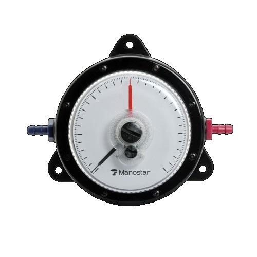 山本電機製作所 WO81 FS ±100D 微差圧計 マノスターゲージ 表面形 置針1本付 赤色 W...