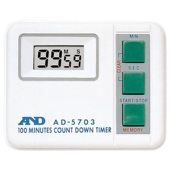A&amp;D AD-5703 デジタル・タイマー 100分 コンパクト 小型 携帯
