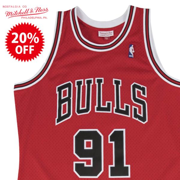 MITCHELL&amp;NESS シカゴ・ブルズ デニス・ロッドマン バスケットボール ゲームシャツ