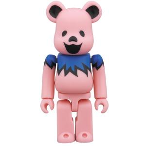 BE@RBRICK GRATEFUL DEAD DANCING BEARS PINK 100%