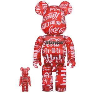 BE@RBRICK atmos × Coca-Cola CLEAR RED 100％ & 400％