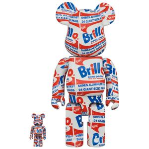 BE@RBRICK ANDY WARHOL "Brillo" 100％ &amp; 400％