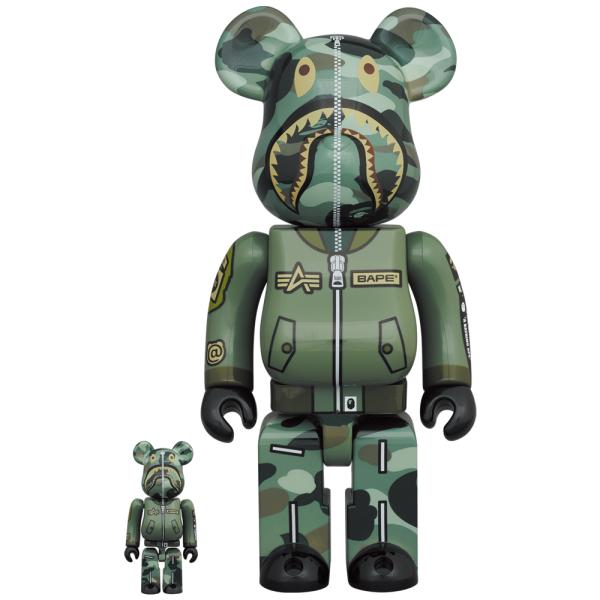 BE@RBRICK BAPE (R) × ALPHA 100％ &amp; 400％