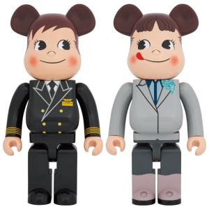 ＜ANAオリジナル＞BE@RBRICK for ANA CAPTAIN ポコちゃん & CA10代目 ペコちゃん 1000％ 2体セット｜project1-6