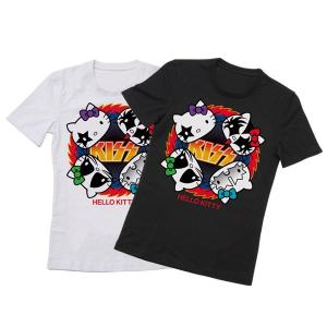 KISS × HELLO KITTYシリーズ Tシャツ ロックファイヤー（レディース）