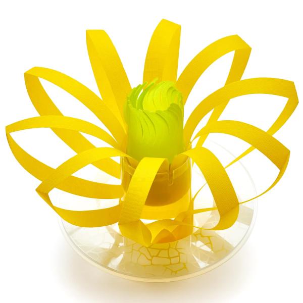 おくだけエコ加湿 ミクニ 加湿器 ミスティフラワー イエロー U706-01 ペーパー加湿 電気不要...