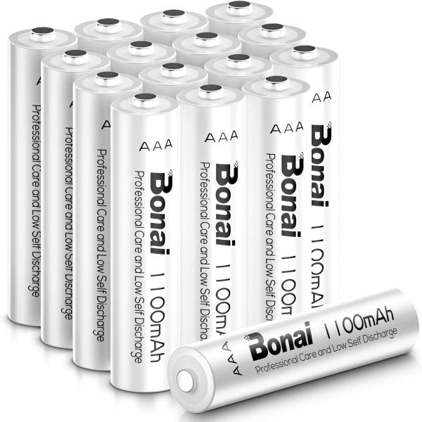 BONAI 単4充電池 ニッケル水素電池 単4 16個パック 高容量1100mAh （約1200回使...