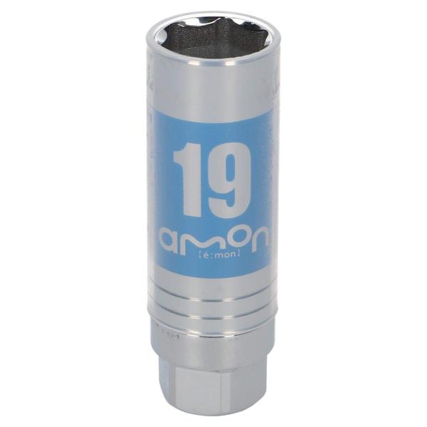 エーモン(amon) アルミホイール用薄口ソケット(キズ防止カバー付) 19mm 差込角サイズ12....