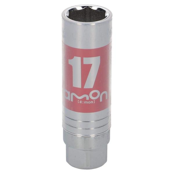 エーモン(amon) アルミホイール用薄口ソケット(キズ防止カバー付) 17mm 差込角サイズ12....