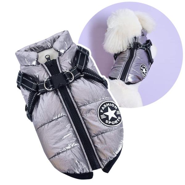 Oncpcare 犬服 一体型綿入れを牽引する 犬 ベスト 綿服コート 猫 小型犬 中型犬 服 お散...