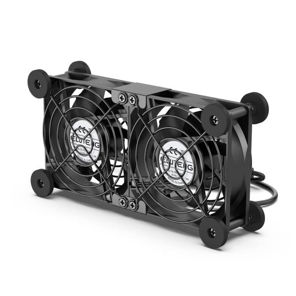 ELUTENG USBファン 8cm 2連 冷却ファン 緩衝パッド付き 静音 扇風機 横置き可 3段...