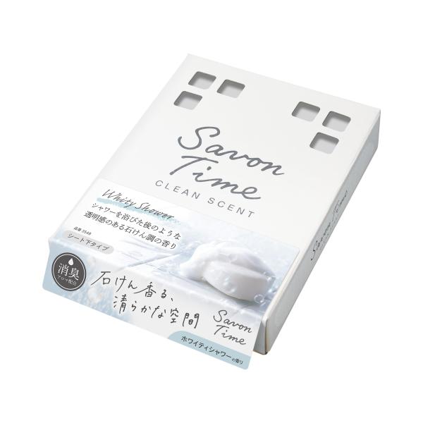 晴香堂(HARUKADO) カーオール 車用 芳香剤 サボンタイム ボックス ホワイティシャワー 1...