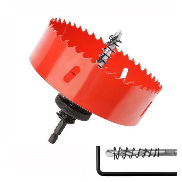 ホールソー (六角軸シャンク)バイメタル ドリルビット 電動ドリルツール 木材の穴あけに 薄い金属板...