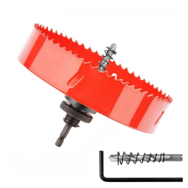 ホールソー (六角軸シャンク)バイメタル ドリルビット 電動ドリルツール 木材の穴あけに 薄い金属板...