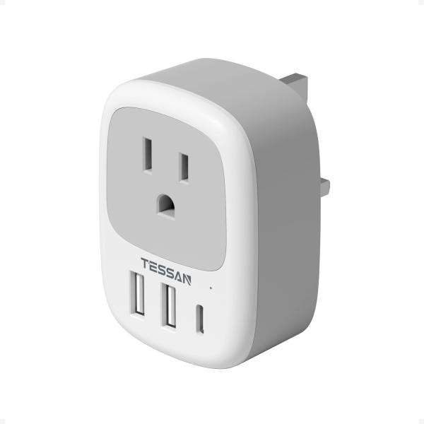 bfタイプ 変換プラグ usb-c付き TESSAN 海外 bf 変換器 変換アダプター コンセント...