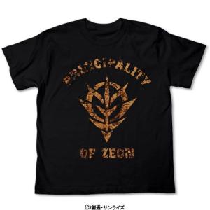 コスパ 機動戦士ガンダム ジオンかすれプリント Tシャツ ブラック