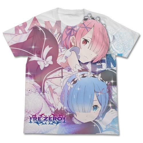 【送料無料対象商品】コスパ Re：ゼロから始める異世界生活 ラム＆レム フルグラフィックTシャツ W...