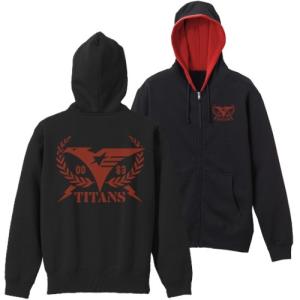 コスパ 機動戦士Zガンダム ティターンズ ジップパーカー BLACK×RED