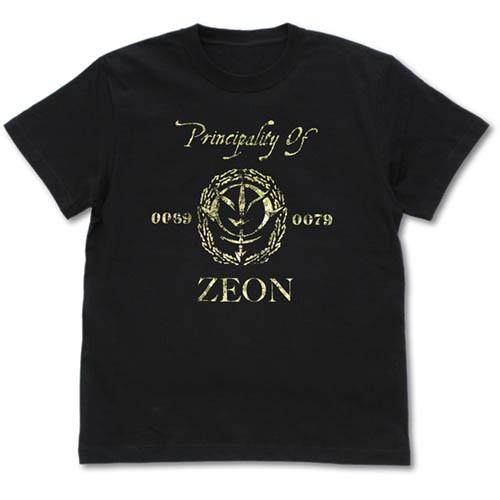 【送料無料対象商品】コスパ 機動戦士ガンダム ジオン ヴィンテージ ゴールド Tシャツ BLACK ...