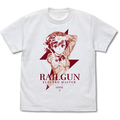 【送料無料対象商品】コスパ とある科学の超電磁砲T　御坂美琴 Tシャツ Ver.2.0 WHITE【...