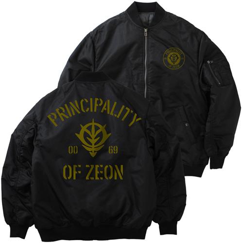 コスパ 機動戦士ガンダム ジオン公国軍 MA-1ジャケット  BLACK