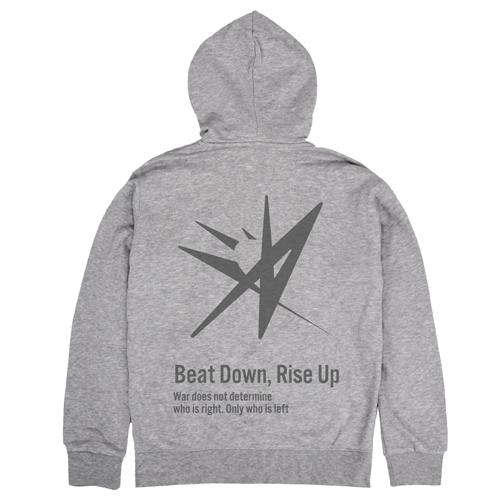 コスパ ヘブンバーンズレッド 31A 部隊ロゴ ジップパーカー Ver.2.0 MIX GRAY