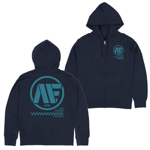 コスパ 機動戦士Zガンダム アナハイム・エレクトロニクス社 ジップパーカー NAVY