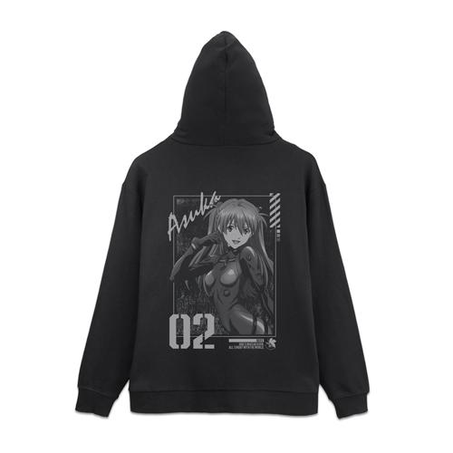 コスパ EVANGELION 式波・アスカ・ラングレー ジップパーカー BLACK