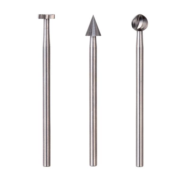 プロクソン(PROXXON) ハイスカッター3種セット 【ディスク型10mm・三角・丸型5mm 軸径...