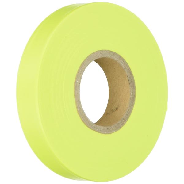 シンワ測定(Shinwa Sokutei) マーキングテープ 15mm×50m 蛍光イエロー 10個...