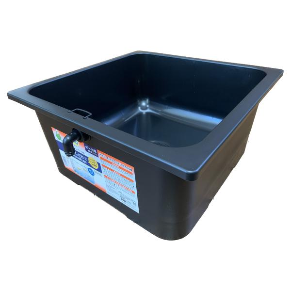 テトラ (Tetra) じょうろでキレイメダカ鉢 40×40黒 水を入れ替えることができる 睡蓮鉢 ...