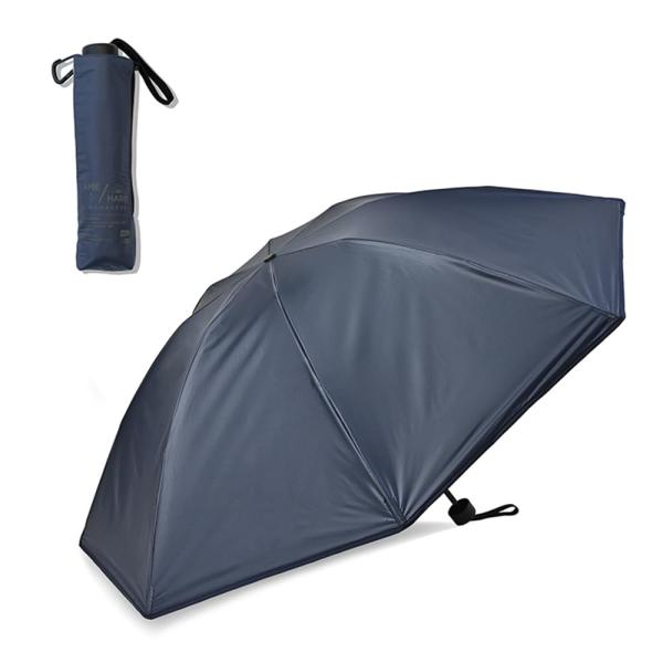 KiU 折り畳み傘 日傘 雨傘 晴雨兼用 軽量 シンプル メンズ レディース ネイビー KAH01-...
