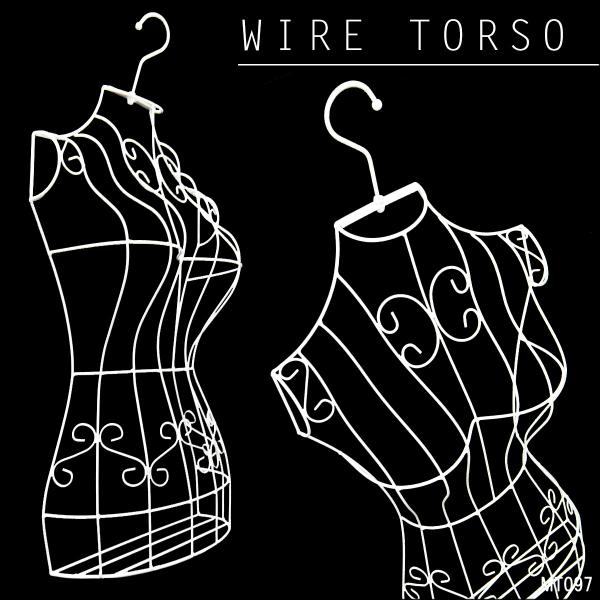 ワイヤートルソー ハンガータイプ 白 壁掛け アイアン ハーフトルソー