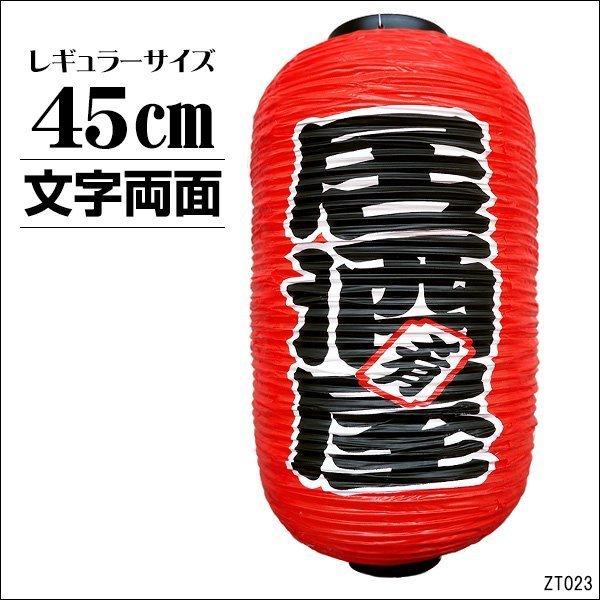 提灯 居酒屋 肴 1個 45cm×25cm 文字両面 ちょうちん 赤 レギュラーサイズ
