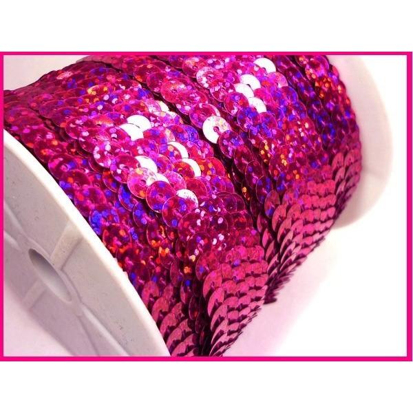 スパンコールリボン (28) ルビー 1巻 6mm×80m スパンコールテープ