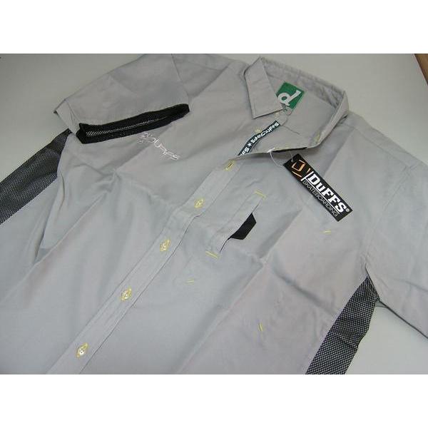 ダフス DuFFS メンズ M シャツ 半袖 グレー 送料無料