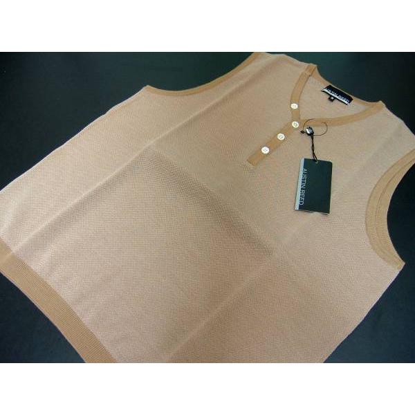 オースチンリード Austin Reed メンズ L ベスト ウール 英国王室御用達 ベージュ ブラ...